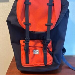 Herschel Supply Company Blue and Orange Backpack with Laptop Compartment